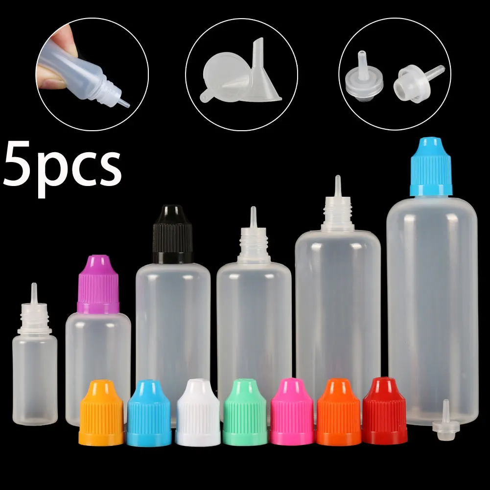 Juice Bottle Dropper - 5PCS X 5ML-120ML Bottiglie contagocce in